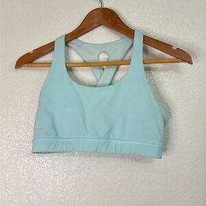 Lululemon Time To Sweat Bra Aquamarine Mint Blue Racerback Sports Bra Size 8
